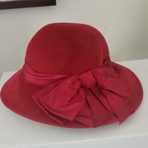 Betmar Red Women's Hat with Bow